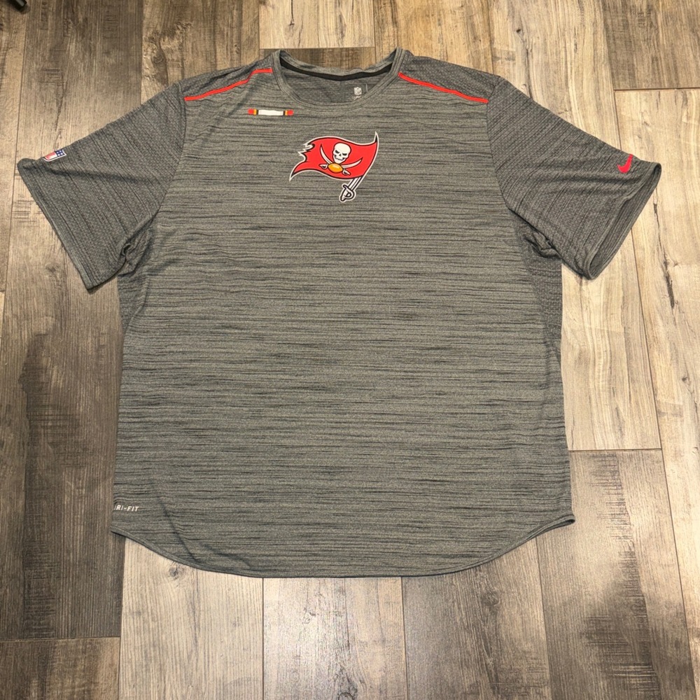 Nike Tampa Bay Buccaneers Dri Fit Shirt Mens 3XL NFL On Field Gray Tee
